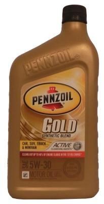 Pennzoil Gold SAE Synthetic Blend Motor Oil 5W-30